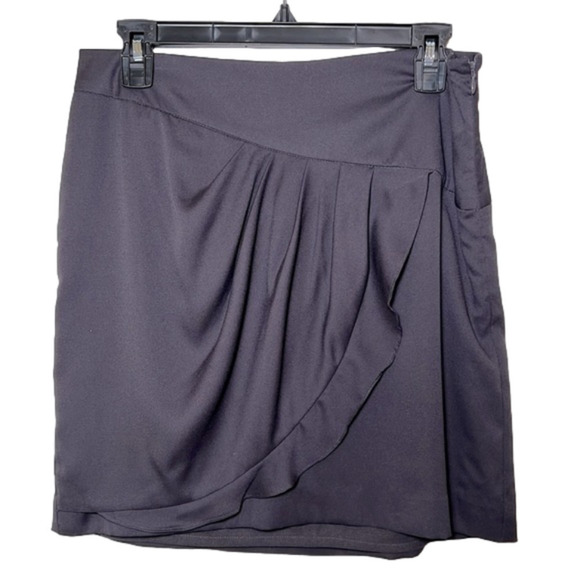 BANANA Republic Charcoal Ruffle Skirt - Size 8, New With Tag - Picture 1 of 8